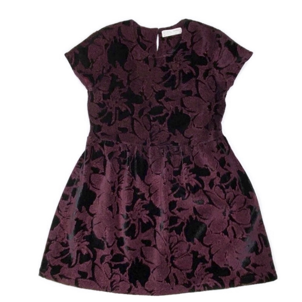 Zara Fuzzy Textured Floral Dress